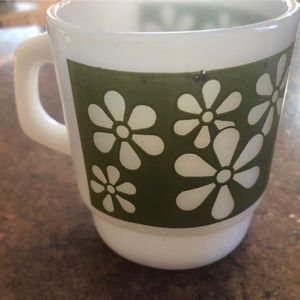 FireKing Vintage Mug Cup Daisy Flower Power 🌸